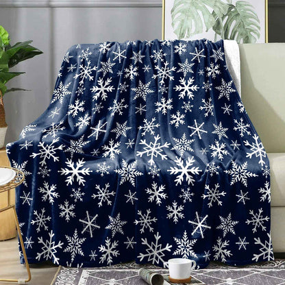 Manta de Floco de Neve Aconchegante de Natal, Cobertor Macio de Flanela para Inverno, Colcha Decorativa para Sofá, Cama, Presente de Férias Perfeito
