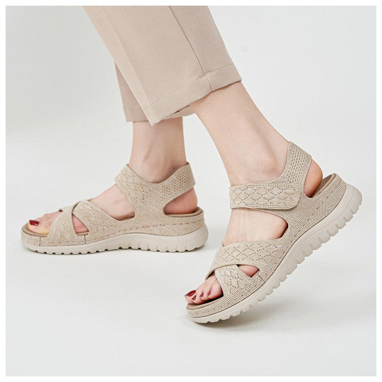 Low Sandals Woman Leather Shoes Summer Heels Large Size Low-heeled Girls Sports Big Comfort Fashion Clogs 2024 Slides Scandals