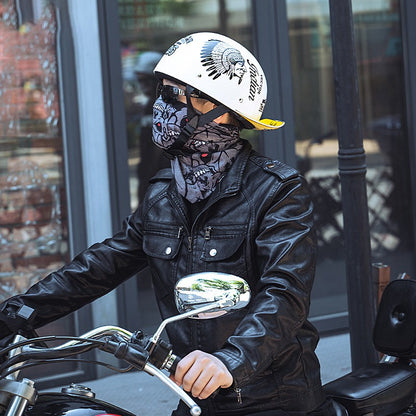 Boné de beisebol com personalidade retrô de gângster para homens e mulheres, capacete de motocicleta, capacete de beisebol, capacete de carro elétrico, meio capacete