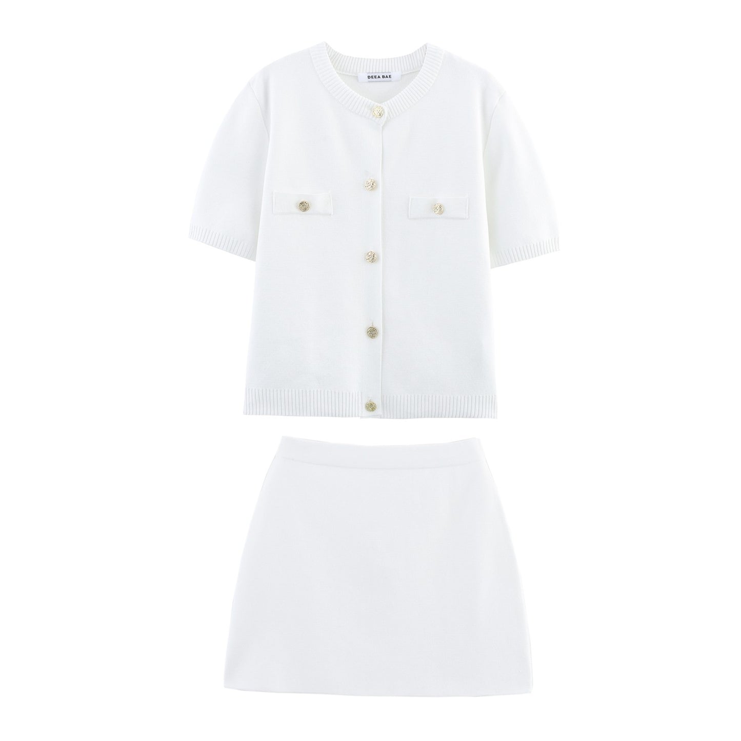 2025 Spring And Summer New Women's Short Sleeved Simple Fashion Style Knitted Cardigan Coat