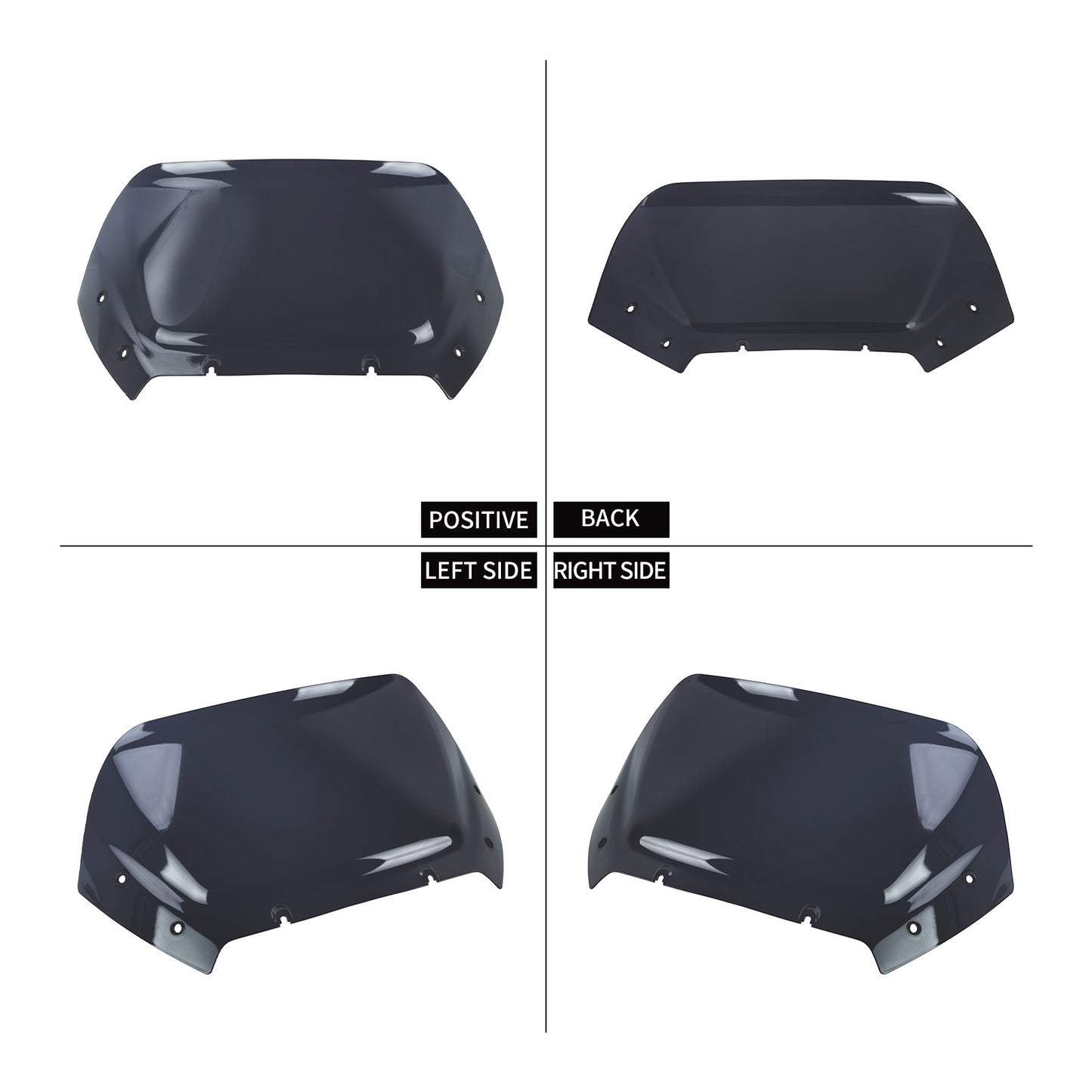 Para-brisa de motocicleta 10" Carenagem Defletor de vento Para-brisa ABS para Harley Touring CVO Road Glide 2023 2024 2025 FLTRX FLTRXSE