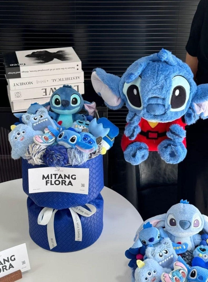 Buquê de Bonecas Criativas Lilo & Stitch da Disney, Presentes de Dia dos Namorados para Amigas com Presentes de Aniversário Lindo.