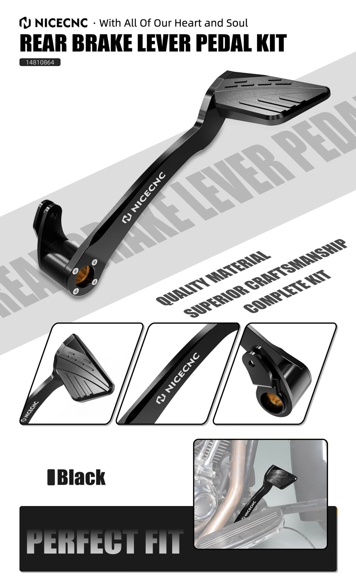 Para Harley Road Glide FLTRX 2015-2024 Pedal de freio traseiro Street Glide FLHX Special FLHXS Road King FLHR Ultra Limited FLHTK