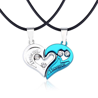 Eu Te Amo Melhores Amigos Colar de Casal Jóias Quebra-Cabeça BFF Chave Fechadura Tai Chi Coração Pingentes Colares para Mulheres Homens Presente Collier