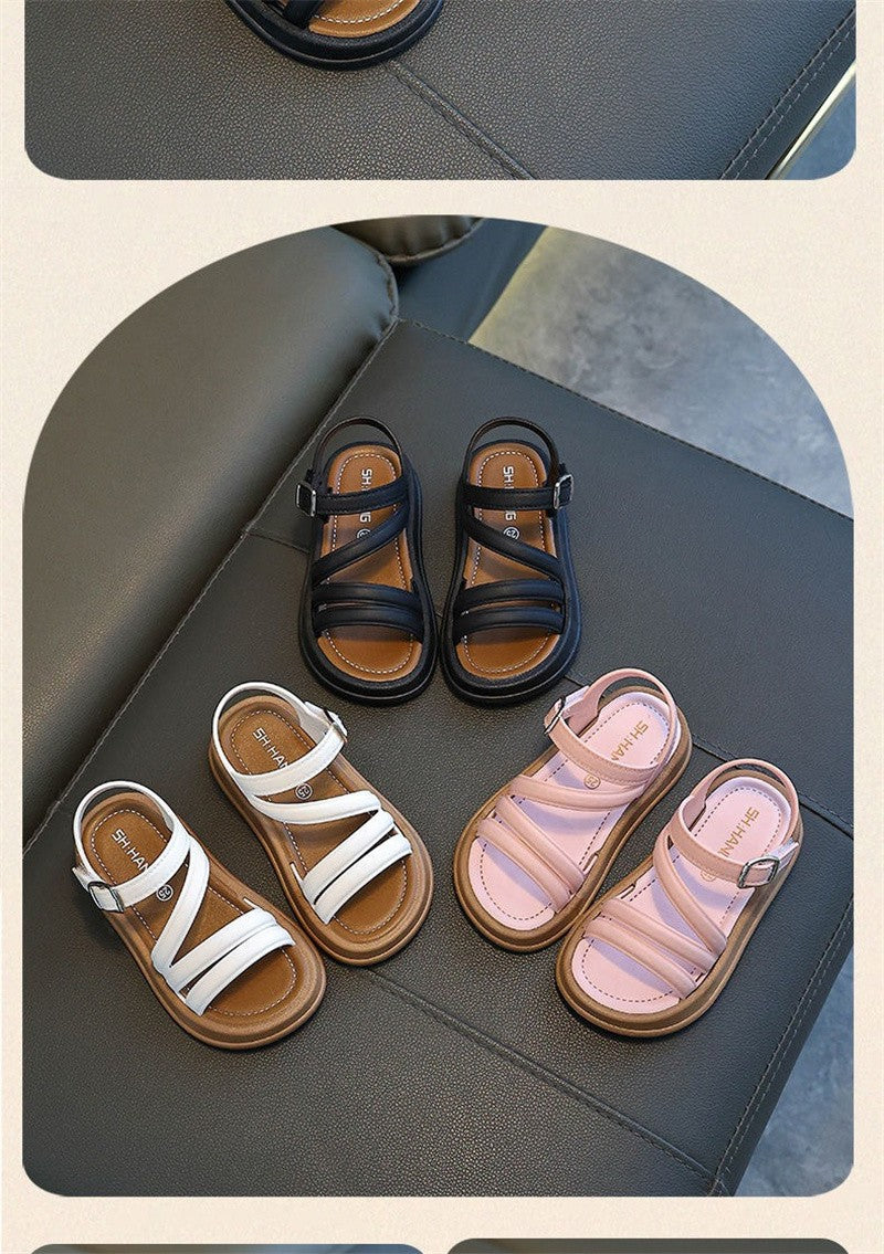 Breathable Lightweight Girls Sandals Summer Casual Children Sandal Girl Baby Flat Shoes Fashion Casual Non Slip Kids Beach Shoes