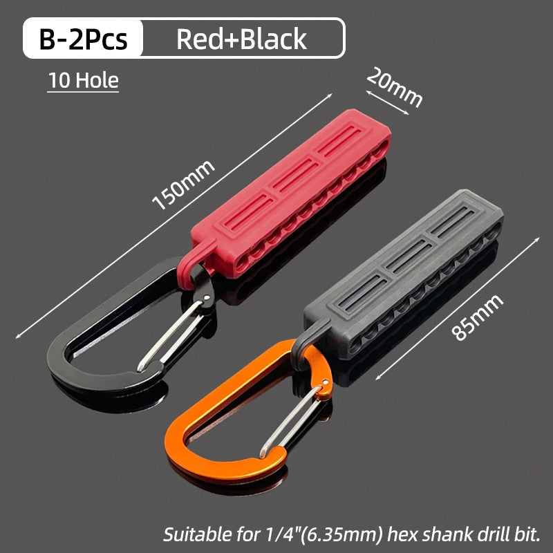 Suporte de Bits de Chave de Fenda Hexagonal de 1/4" Portátil Estojo Organizador com 10/22 Furos para Armazenamento de Bits de Broca para Cabeças de Chave de Fenda Ferramentas de Estojo