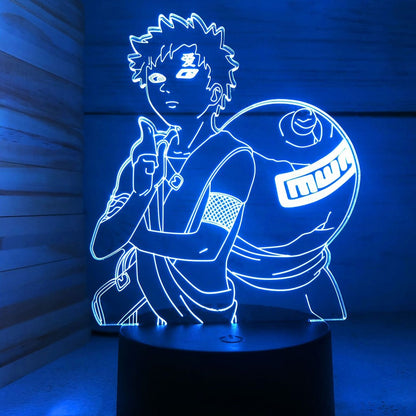 Anime Naruto Uzumaki LED Night Light Toys Akatsuki Kakashi Hatake Kid Bedroom Nightlight Itachi Uchiha 3D 7/16 colors Lamp Decor