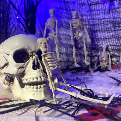 6/12PCS Mini Skeleton Figurines Small Skeletons Halloween Decorations for Craft Haunted House Accessories Party Favors 6 Inch