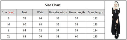 Halloween Cute Female Anime Nun Costume Role Play Performance Clothes Sexy Ladies Sister Performance Fancy Dress
