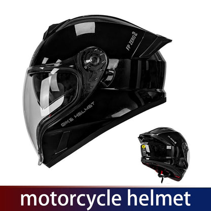 Capacete de motocicleta masculino e feminino com lente dupla antiembaçante integral para motoqueiro com pedal de cruzeiro e capacete universal para todas as estações com certificação DOT