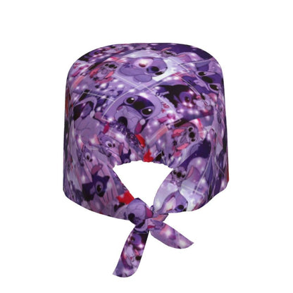 Custom Retro Cartoon Cleaning Working Cap Comfortable  Stitch Ohana Scrub Cap Surgicals Hat Nurse Scrubs Hat For Dentist