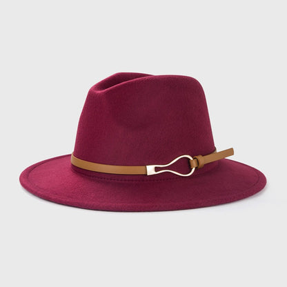 Fashion Wool Fedora Hat For Women Men Spring Autumn Church Jazz Cap Viking British Flat Brim Felt Hats Outdoor Visors Fedoras ??