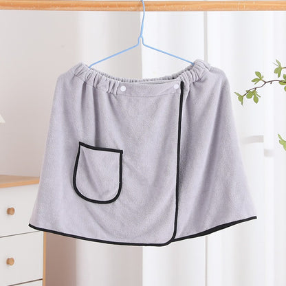 Men's Bath Skirt Hotel Household Simple Fine Fiber Adjustable Bath Towel Size Is Suitable For Men Weighing Less Than 90 KG Wear