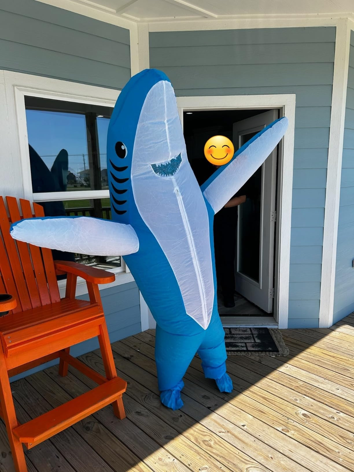 Shark Inflatable Clothing Adult Body Fun Summer Beach Mischief and Funny Role Playing, Lightweight and Breathable Design