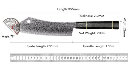 Professional 67-layer Damascus Japanese Kitchen Nakiri Gyuto Chef bread boning Knife Set Home kitchen tool with Carbon Fiber HD