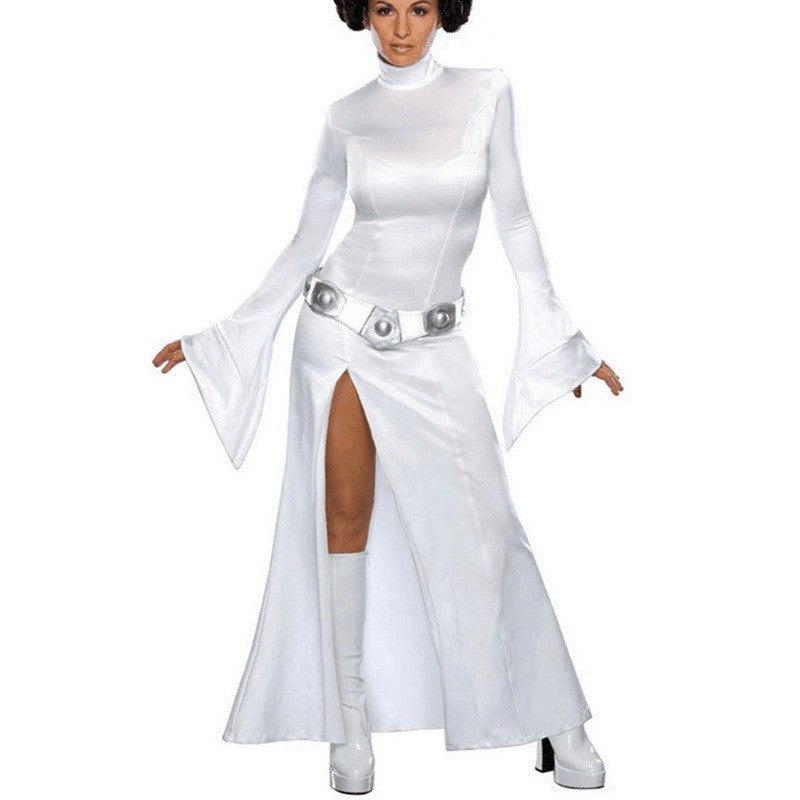 ostume de cosplay de batterie de jeu d'anime pour les femmes, costume de cosplay de document solide simple, manches longues, fen