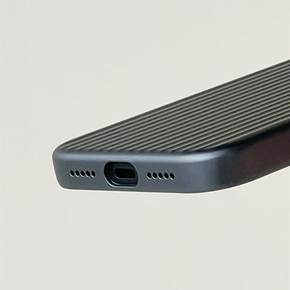 Capinha para Celular Magsafe com Listras 3D Fashion "Plating" para iPhone 17 16 15 14 Pro Max, à Prova de Choque, Carregamento Sem Fio, Capa Fosca