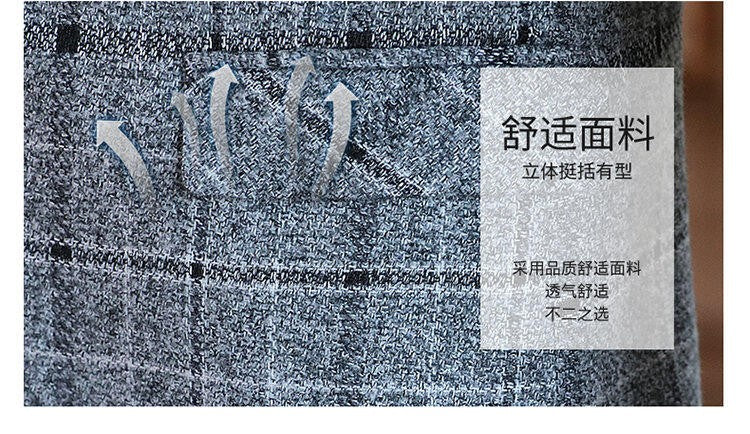 Men's casual plaid suit jacket, fashionable and versatile slim-fitting top, stylish plaid suit