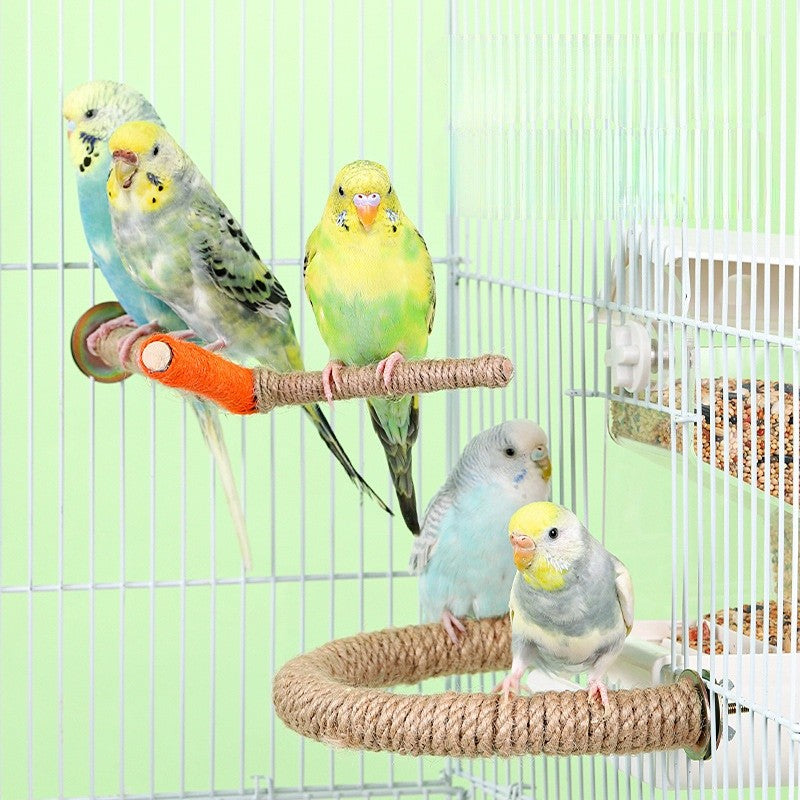 Puleiro de Pássaro Brinquedo para Papagaio Suprimento para Gaiola de Pássaro Corda para Pássaro Acessórios para Gaiola de Pássaro Corda para Papagaio Corda Suspensa para Pássaro Corda para Balanço