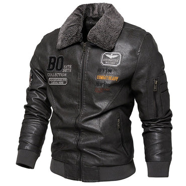 Business new Slim Genuine Leather Bomber Jacket Men Slim Leather Flight Jacket Black Pilot Coat High Quality Male Warm Jackets