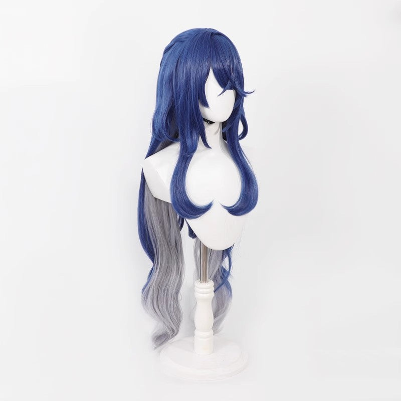Peruca de Anime Lauma Cosplay Genshin Game Perucas de RPG Peruca Sintética com Franja Festa Diária Escolar Festa de Halloween a Fantasia