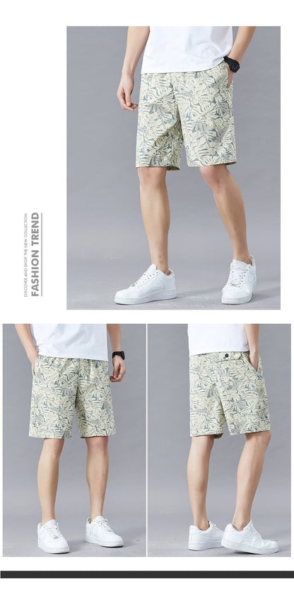 Men's Sweatpants Baggy Comfortable Shorts Male Casual Travel Outdoor Sports Bermuda Shorts Elastic Waist Y2K Print Half Pants