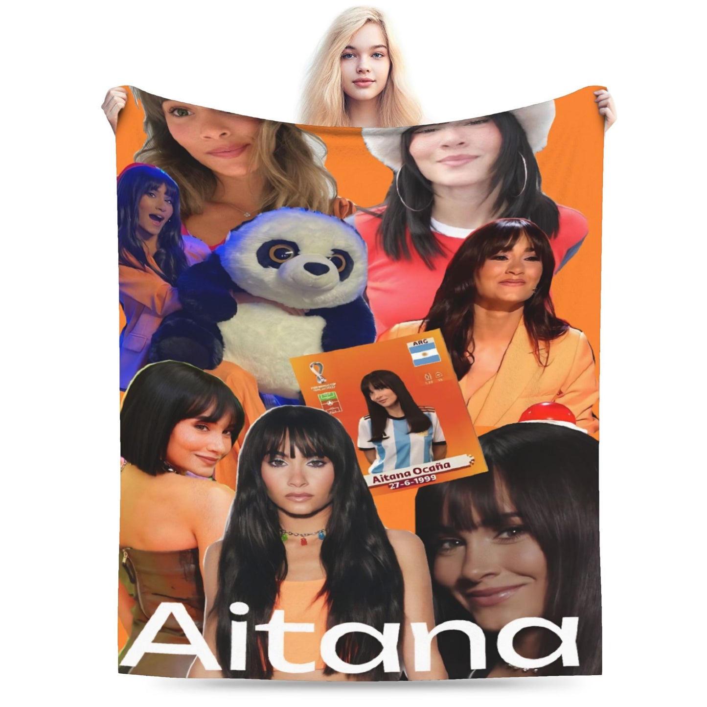 Aitanaed Singer Alpha Album Cobertores Ultra-Macios de Lã Coral de Pelúcia, Presente Relaxante, Mantas, Colchas