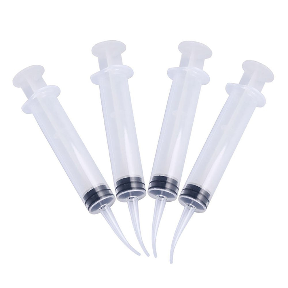 50 Seringas Descartáveis de Irrigação Dental com Ponta Curva 12ml para Uso Odontológico Material Odontológico Diâmetro da Ponta 1.9mm