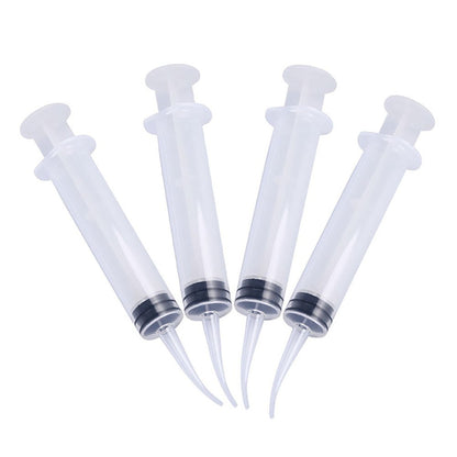 50 Seringas Descartáveis de Irrigação Dental com Ponta Curva 12ml para Uso Odontológico Material Odontológico Diâmetro da Ponta 1.9mm