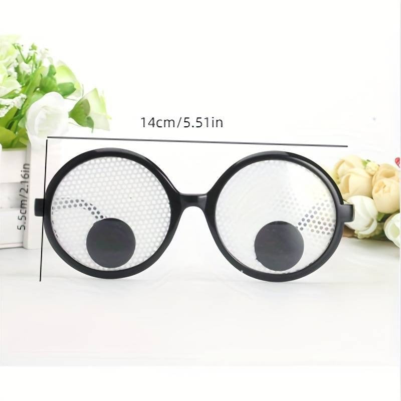 Funny Glasses for Cosplay Eyeball Rolling Glasses Costume Eyeglasses Halloween Costumes Accessory XKYJ01