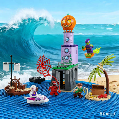 LEGO 10790 Spider Man Squad Battle Green Devil Lighthouse Children's Puzzle Building Blocks Toy