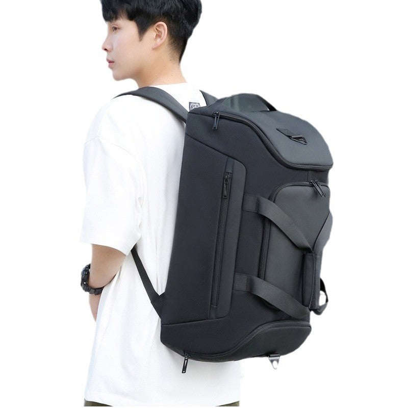 Custom logo large capacity travel bag for men waterproof sports outdoor travel bag print name hand luggage backpack with shoes