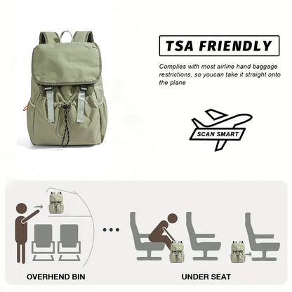 Outdoor Backpack for Women, Lightweight Hiking and Mountaineering Bag, Large Capacity Travel Bag for Men, Drawstring Couple Backpack, Laptop Backpack, Boarding and Camping Bag