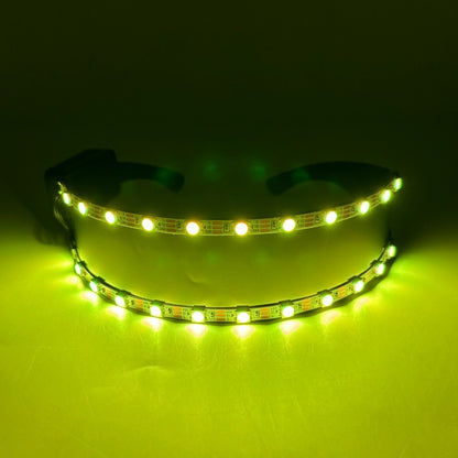 Led Glasses NightClub Masquerade Concert Club Neon Accessories Cool Vogue Flashing LED Futuristic Glasses Men Metal Cool Glasses