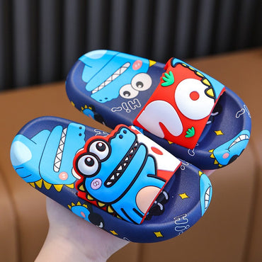 Cartoon Dinosaur Children Slippers Boy Girls Casual Shoes Flat Beach Water Shoes Indoor Soft Kids Cute Flip Flops for Boy Girl