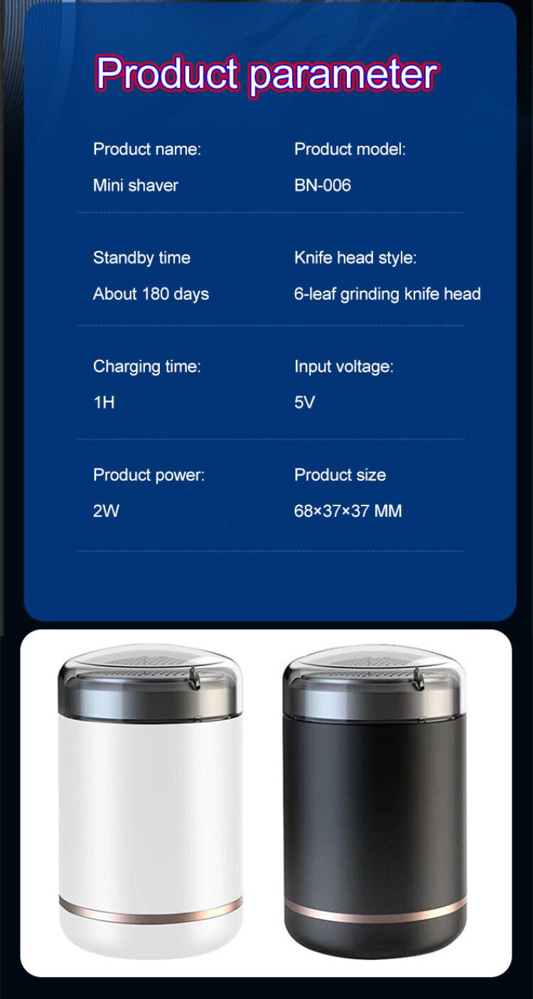 Men's Portable Mini Electric Shaver USB Charging Multifunctional IPX7 Waterproof Shaver