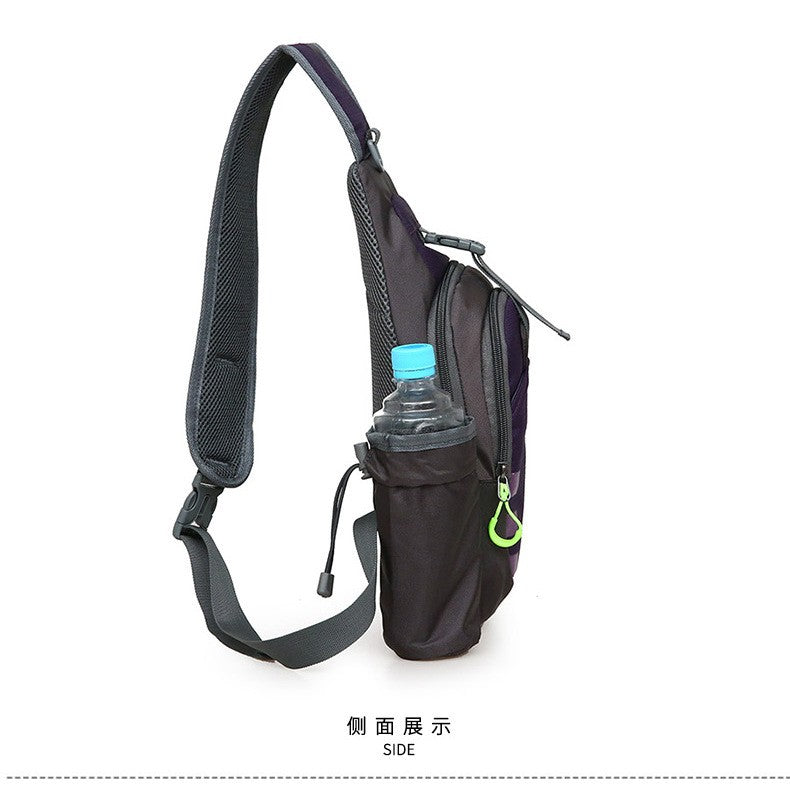 Men's Casual Crossbody Bag Unisex Outdoor Water Bottle Shoulder Bag Multi-functional Travel Waist Bag Fashion Men's Chest Bag Ox