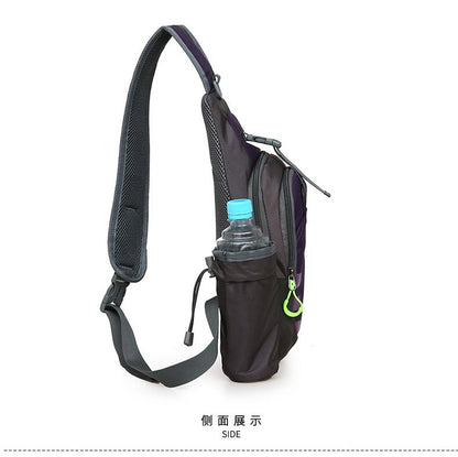 Men's Casual Crossbody Bag Unisex Outdoor Water Bottle Shoulder Bag Multi-functional Travel Waist Bag Fashion Men's Chest Bag Ox