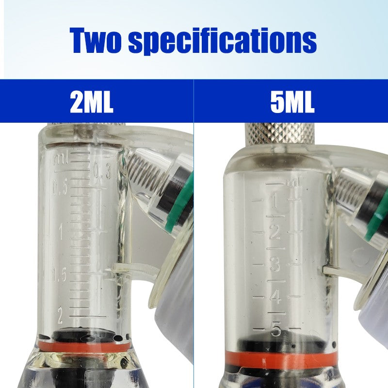 Seringa de Injeção Automática 2/5ml Seringa Veterinária Contínua Ajustável Para Aves Gado Frango Porco Boi Bovino Ovelha