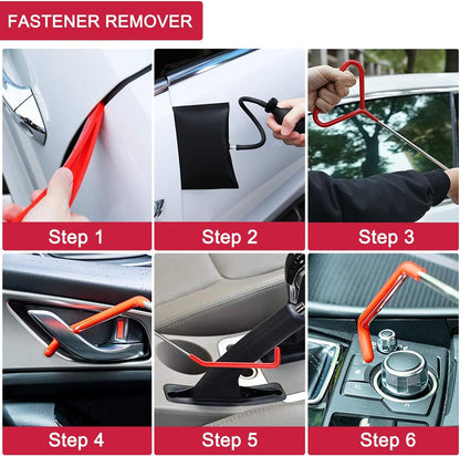Conjunto de Ferramentas Automotivas de 21/18 Peças para Portas de Carro com Bomba de Ar Inflável, Ferramentas de Fixação para Abertura de Portas e Janelas, Kits de Longo Alcance com Bolsa de Transporte