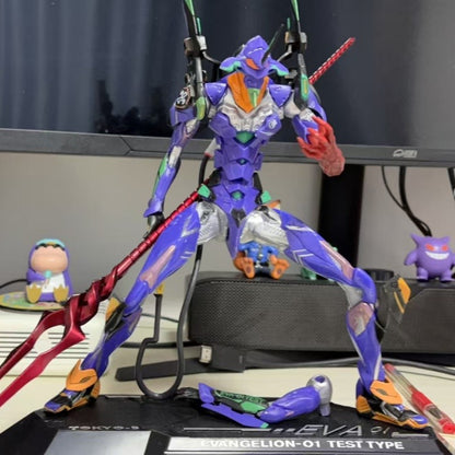 Venda quente de alta qualidade 33cm Evangelion 01 Anime Figura Eva Mutações Estatueta Coleção Estátua Enfeites de Mesa Presentes de Aniversário