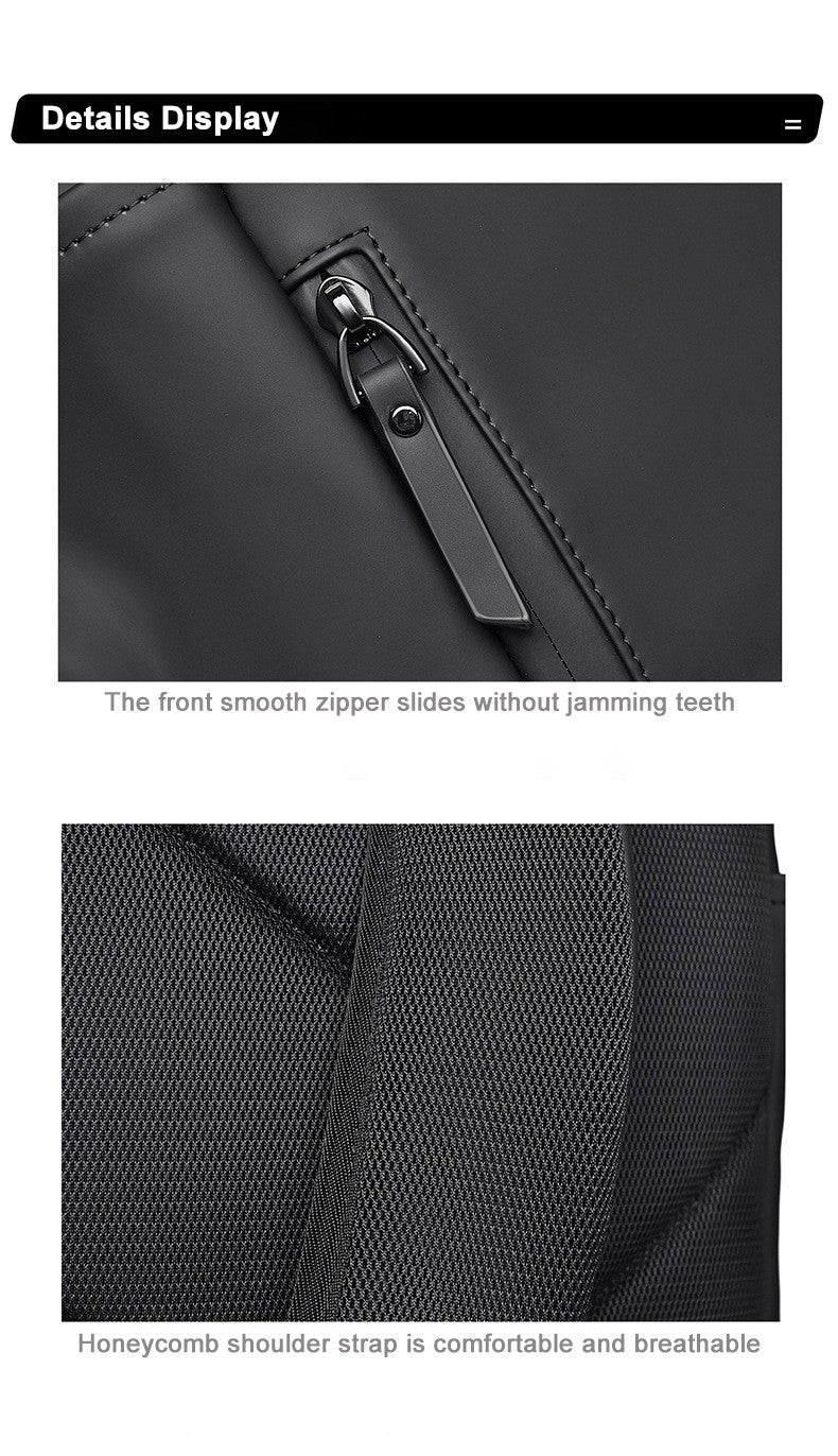 Black Fashion Roll Top Computer Bag Laptop Travel Business Waterproof Large Capacity Backpack Teenager School Bag ?? Mochila