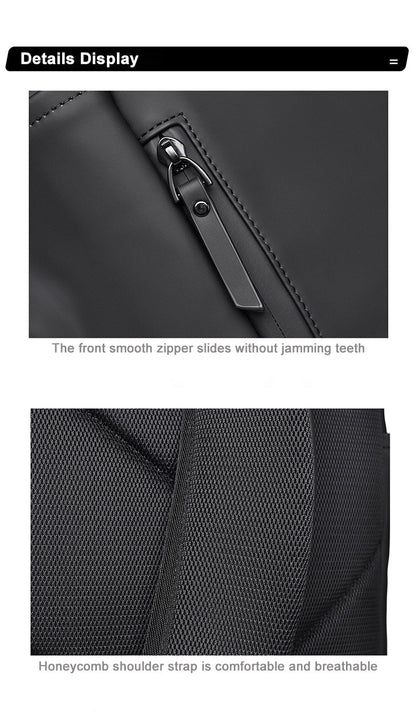 Black Fashion Roll Top Computer Bag Laptop Travel Business Waterproof Large Capacity Backpack Teenager School Bag ?? Mochila