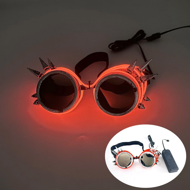 Halloween Funny Sunglasses Boys Girls Personalized Eyewear Alien Style Party Glasses Luminous Neon Light Flashing For Halloween