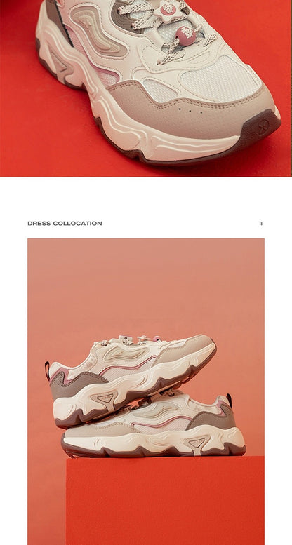 Xtep Star Trails 2.0 Women's Low Top Casual Shoes 2025 Spring Breathable Non-slip Thick Sole Leisure Sports Shoes 975118320005