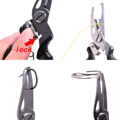 Alicates de Pesca Multifuncionais Ferramentas Acessórios para Bens de Inverno Alicates Torno para Amarrar Moscas Tesouras Conjunto de Linha de Pesca Pinças de Peixe