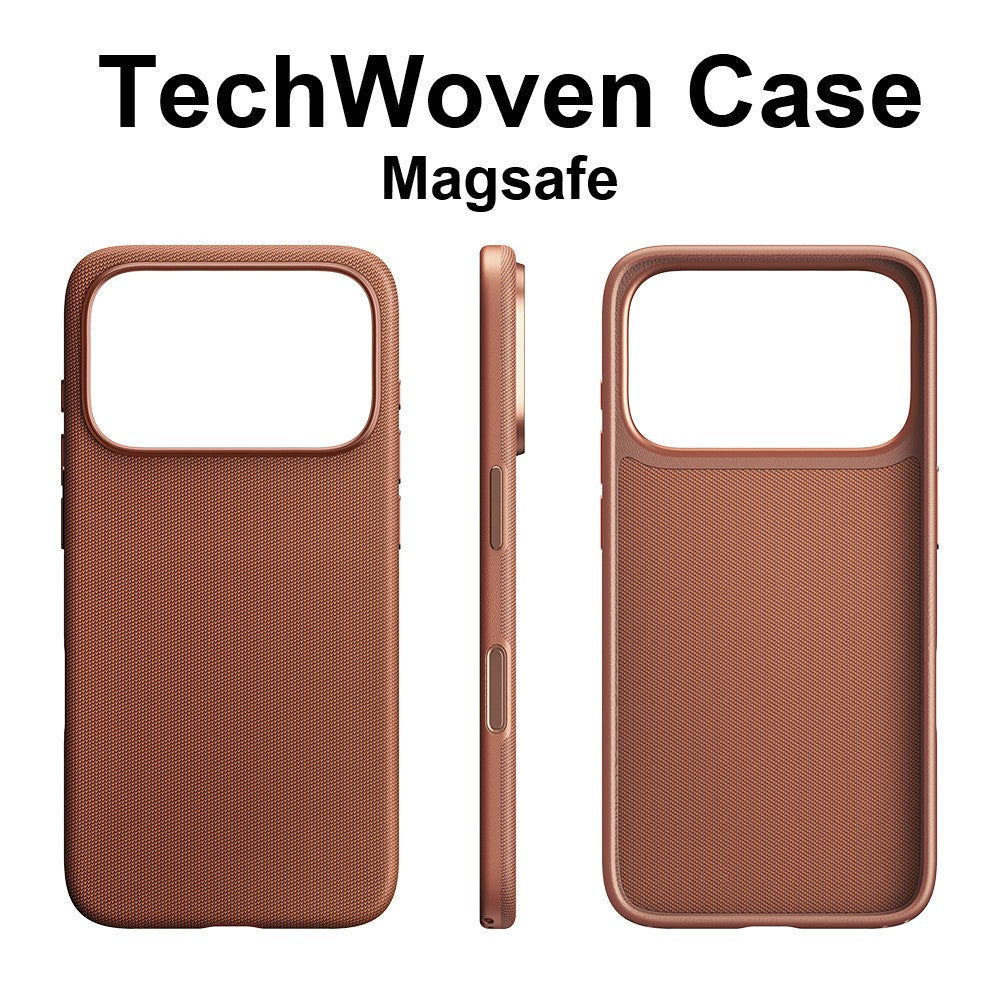 Capinha TechWoven Magsafe DIVI para iPhone 17 Pro Max Capa com Carregamento Sem Fio Capa TechWoven com Textura Magnética Weaving para MagSafe