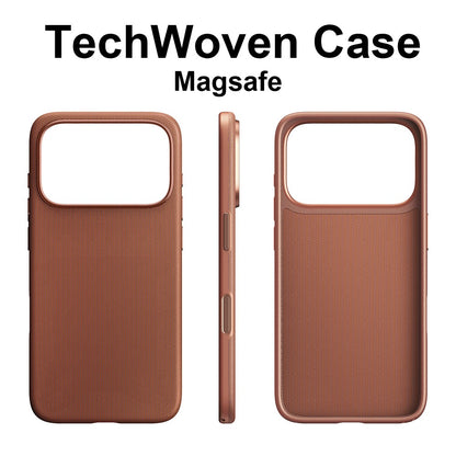 Capinha TechWoven Magsafe DIVI para iPhone 17 Pro Max Capa com Carregamento Sem Fio Capa TechWoven com Textura Magnética Weaving para MagSafe