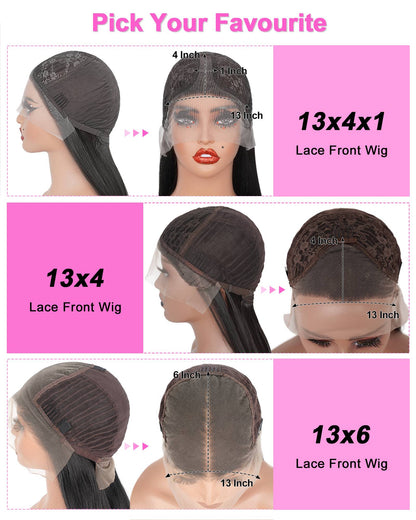 Peruca frontal de renda 13X6 preta com destaque loiro vermelho peruca sintética 13x4 pré-selecionada com linha do cabelo peruca frontal de renda feminina
