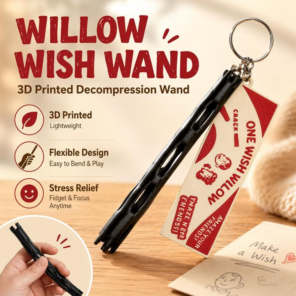 3D Printed One Wish Willow Keychain Breakable Lucky Token 13cm Retro Box for Wedding/Birthday  ?